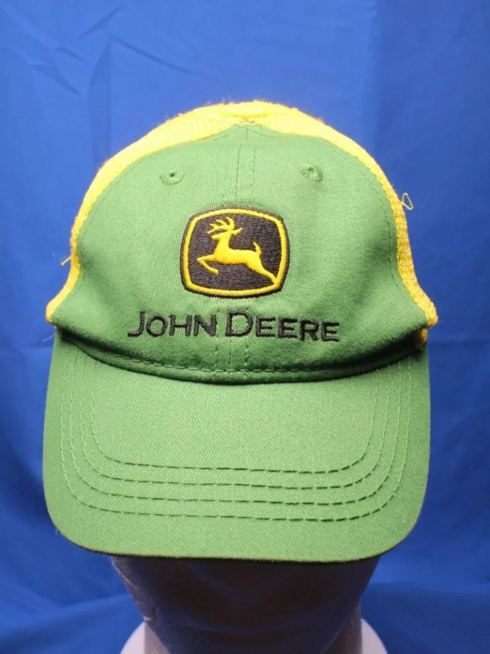 Vintage John Deere Hat Cap Youth Snapback Green Yellow  Kids Trucker Snap Back